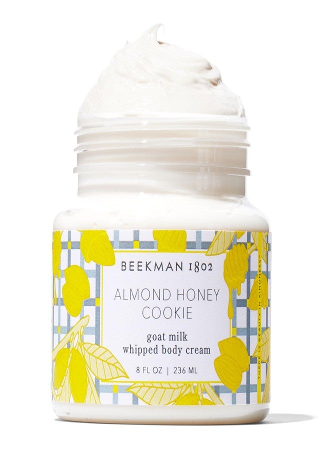Beekman 1802 Whipped Body Cream – Moisturizes & Softens Skin with Goat Milk, Mango Seed Butter & Vitamin E – 8 oz – Almond Honey Cookie - Image 1